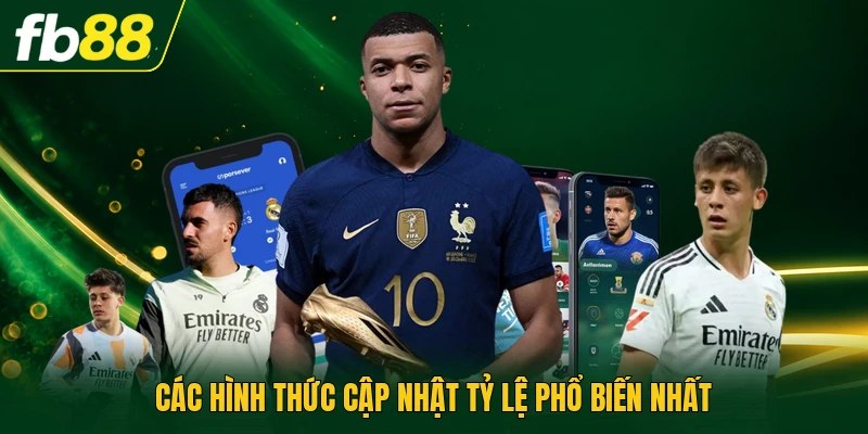 Các hình thức cập nhật tỷ lệ phổ biến nhất